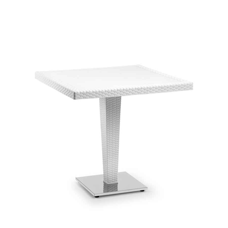 Antares Table with Chrome Leg — 80×80 cm