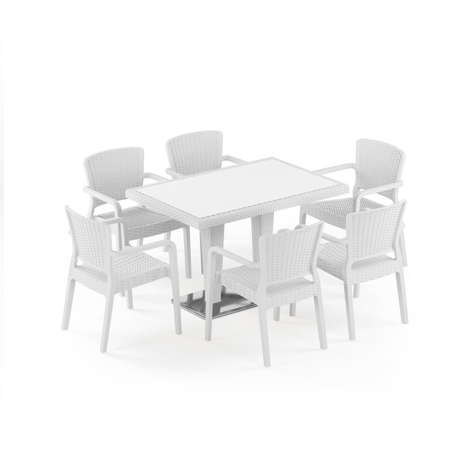 Fisher Island Glass Dining Set
