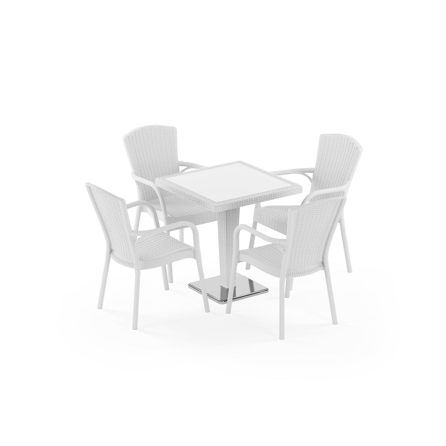 Marbella Chrome Dining Set