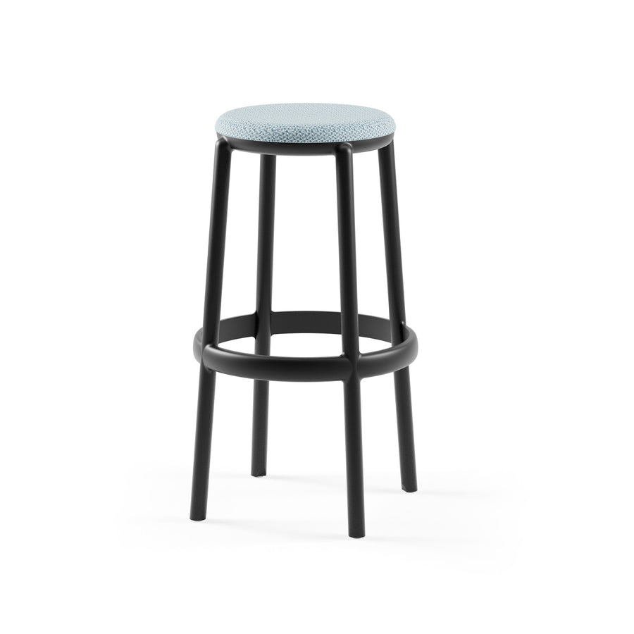 Duo Pad Upholstered Stackable Bar Chair — 75 cm