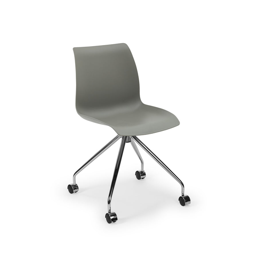 Laser-O Armchair with Wheeled Metal Base