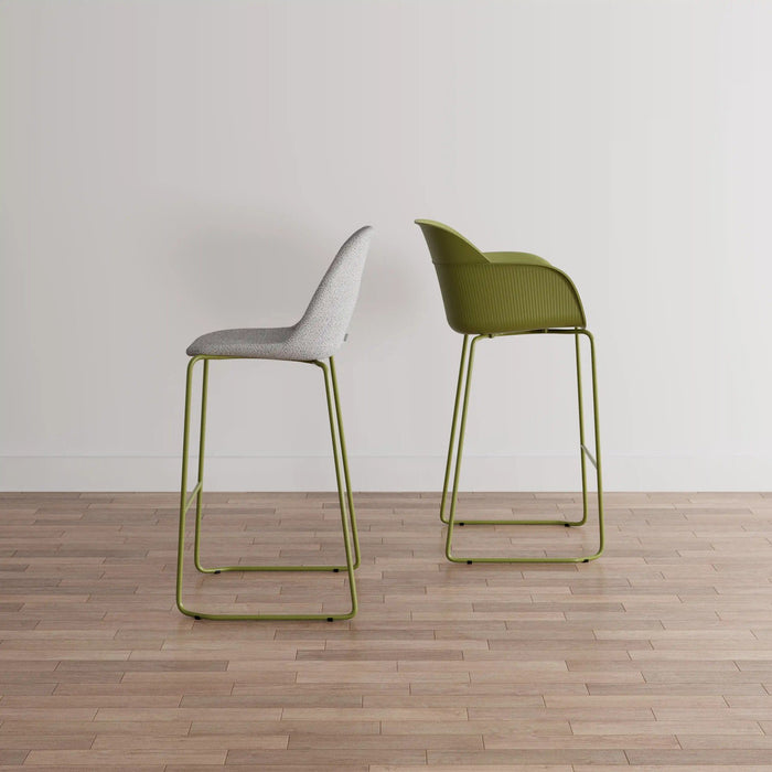 Shell-M Pad Upholstered Bar Chair — 75 cm