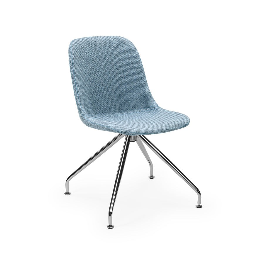 Shell-Z Pad Upholstered Rotating Chair