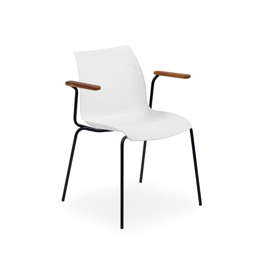 Laser-T Armchair with Teak Armrests