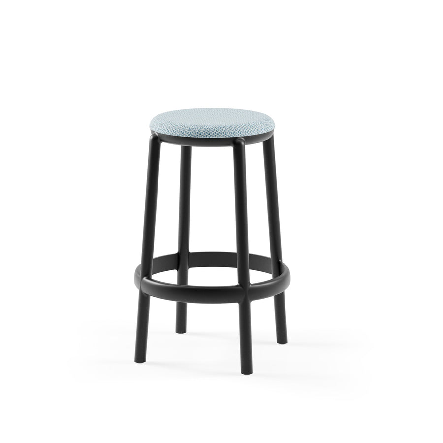Duo Pad Upholstered Stackable Bar Chair — 65 cm