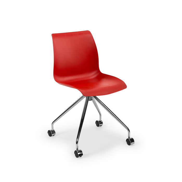 Laser-O Armchair with Wheeled Metal Base