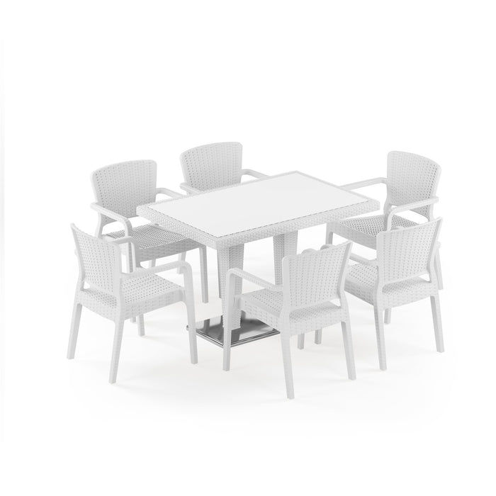 Fisher Island Glass Dining Set
